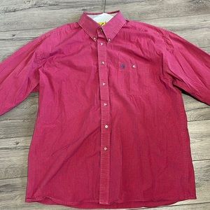 George Strait Wrangler cowboy cut button down shirt